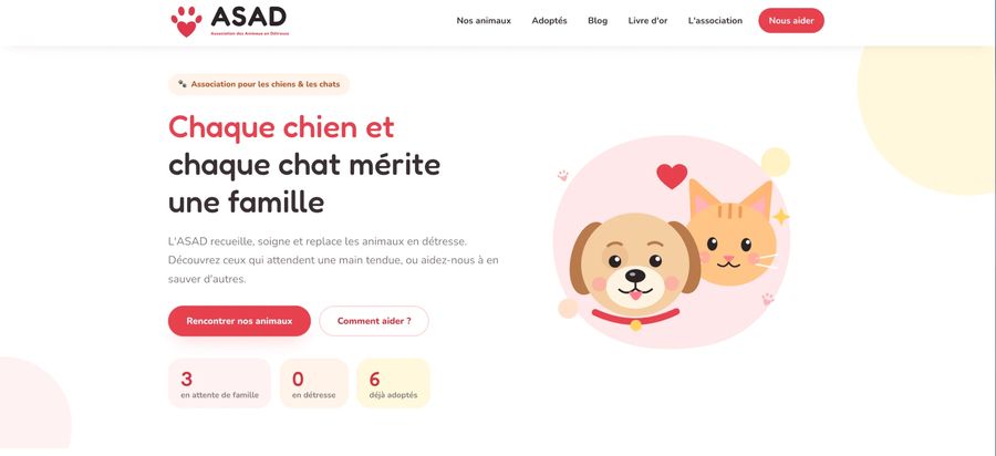 Aperçu du site ASAD